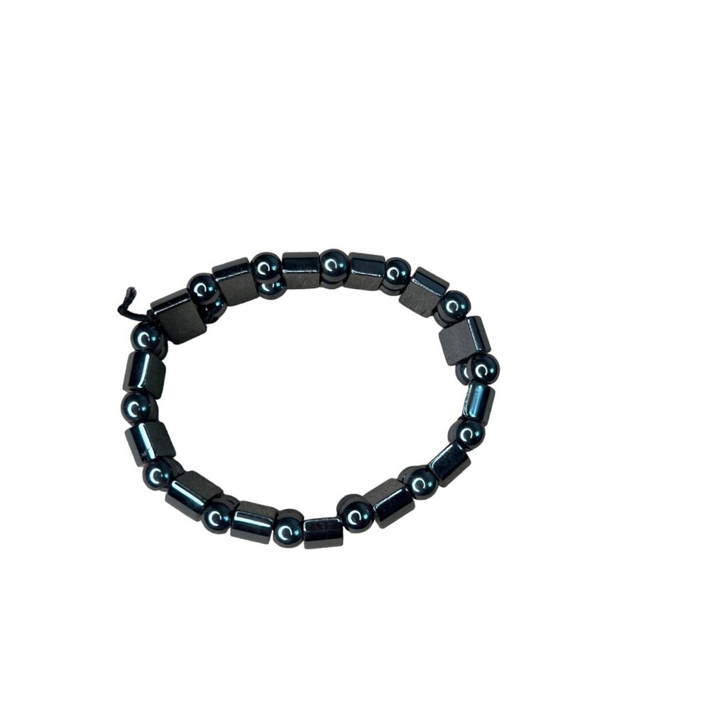 Hematite Magnetic Therapy Beaded Stretch Bracelet For Men & Women